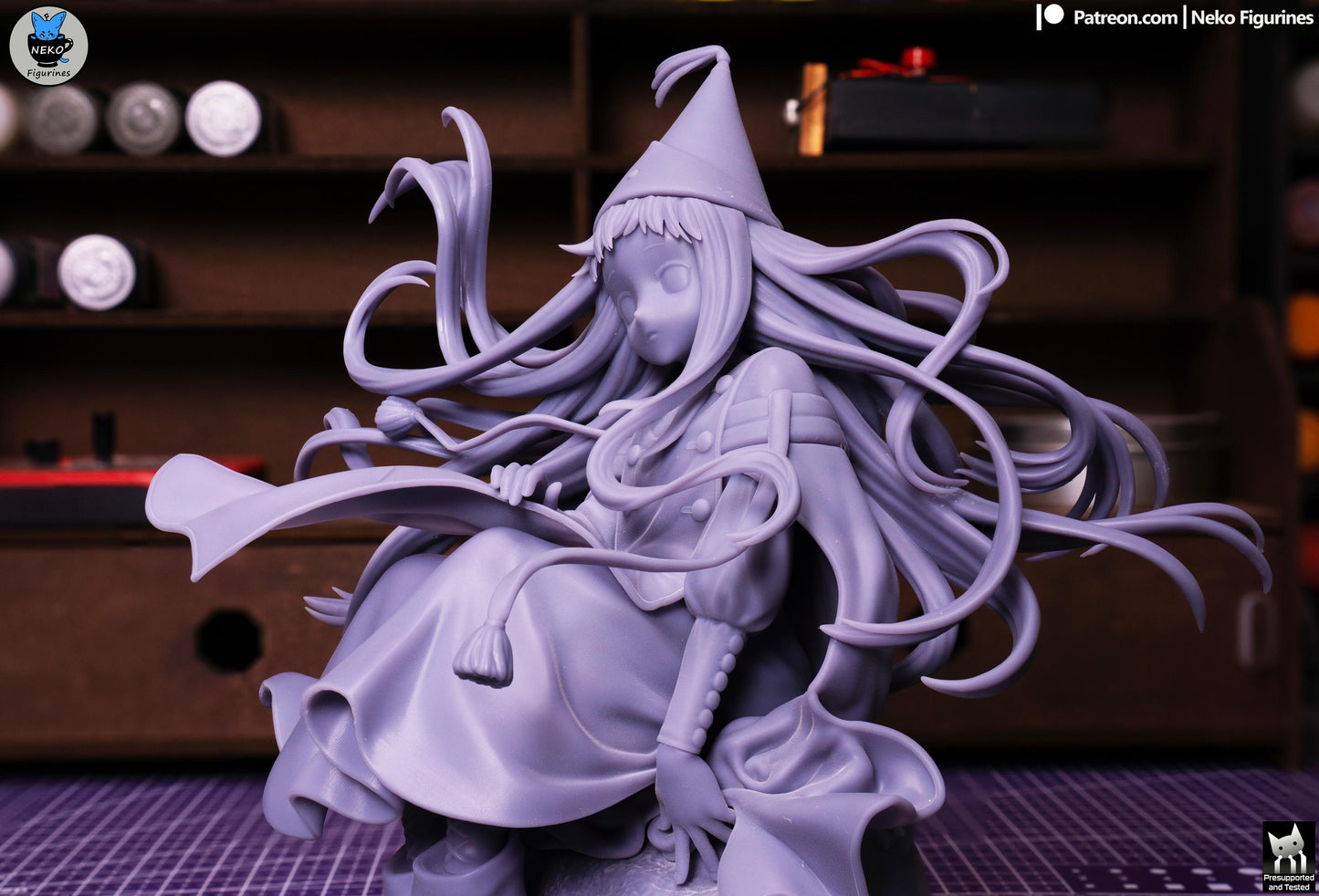 Blue-Haired Cliffside Spellcaster | Resin Garage Kit | Unpainted Figure