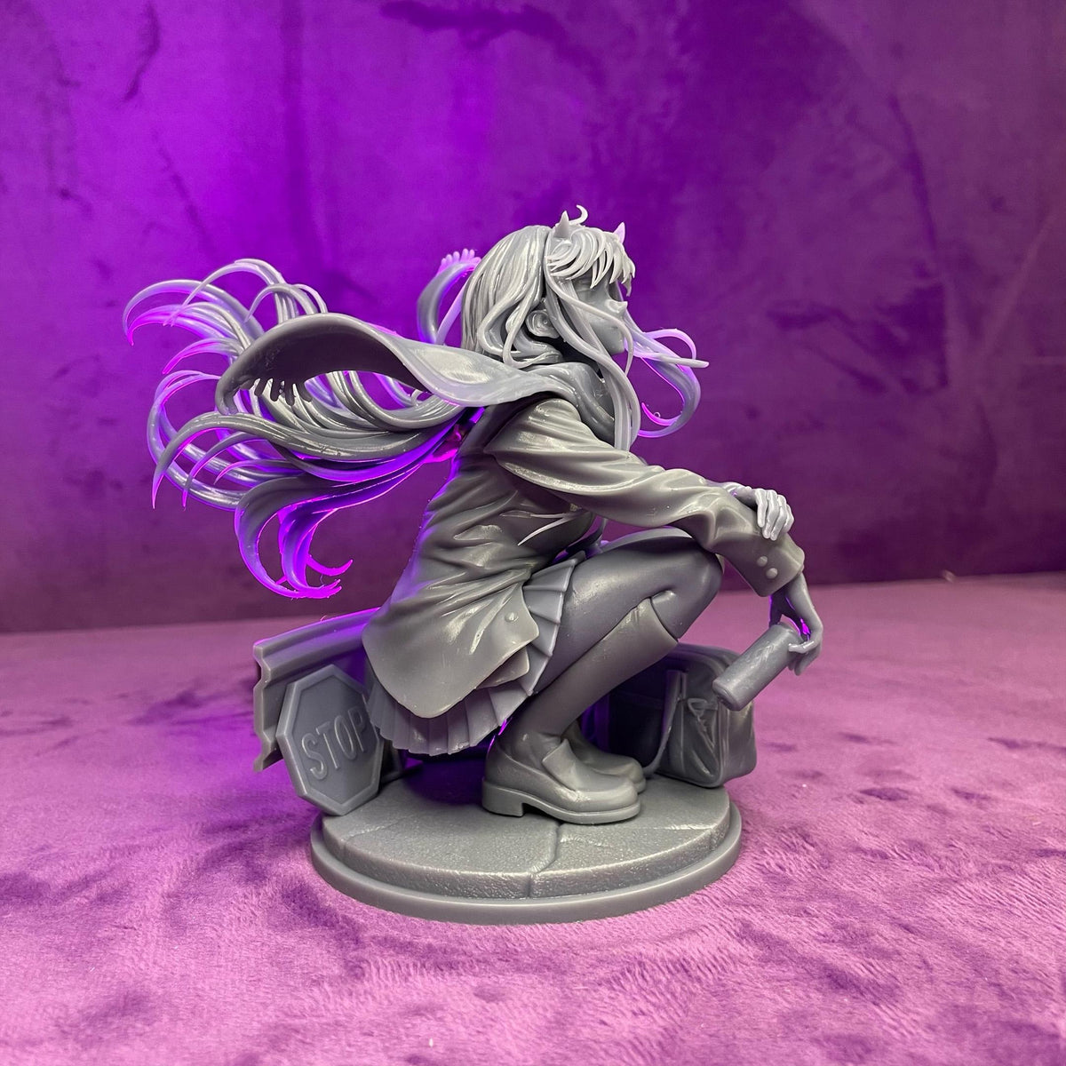 Horned Pink-Haired Rebel | Resin Garage Kit | Mecha Rebels | Unpainted Figure