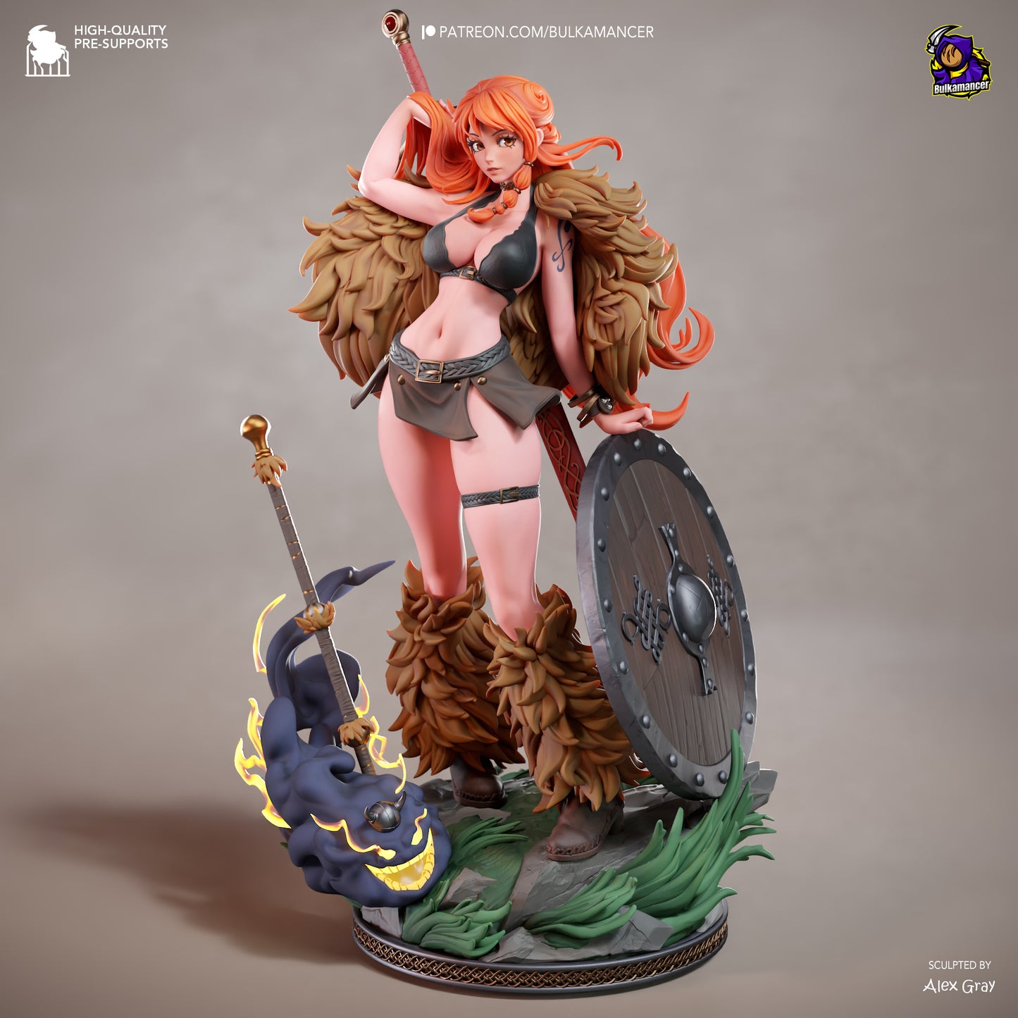 Orange-Haired Shield Maiden