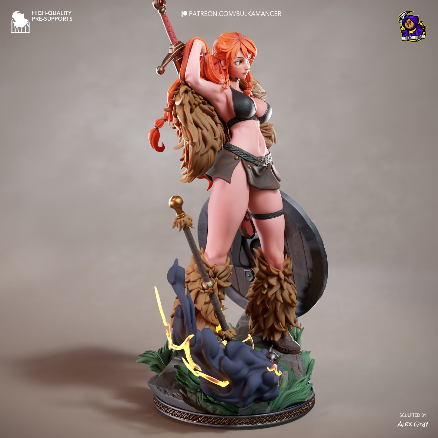 Orange-Haired Shield Maiden