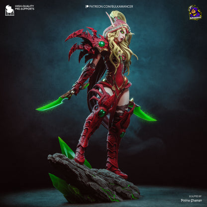 Emerald-Bladed Elf Rogue