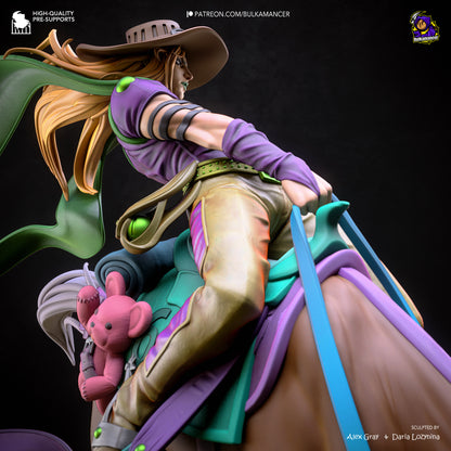 Emerald-Scarf Horseback Rider
