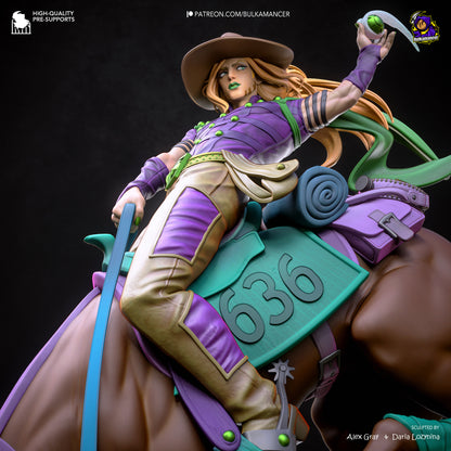 Emerald-Scarf Horseback Rider