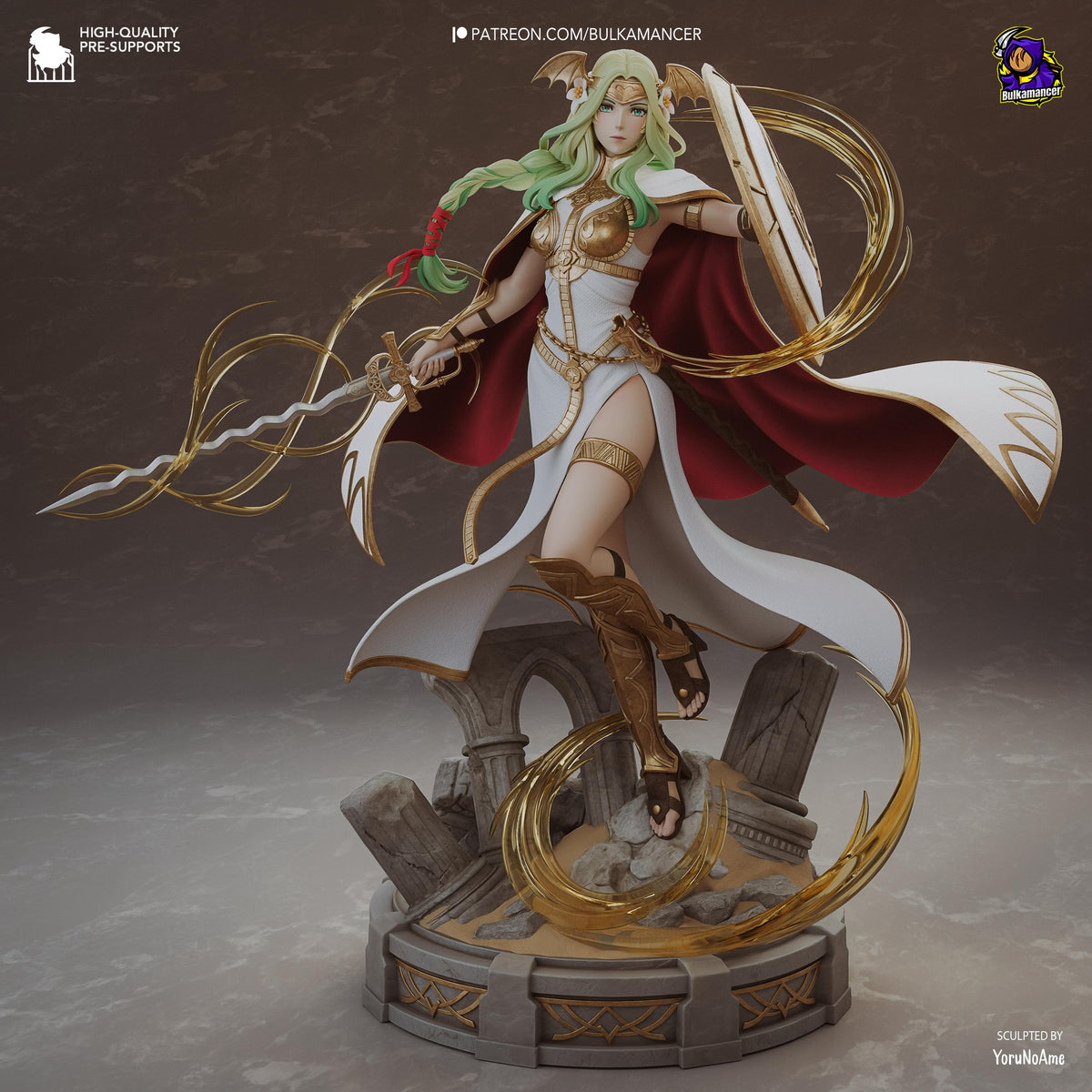 Regal Fantasy Shield Maiden | Resin Garage Kit | Unpainted Figure