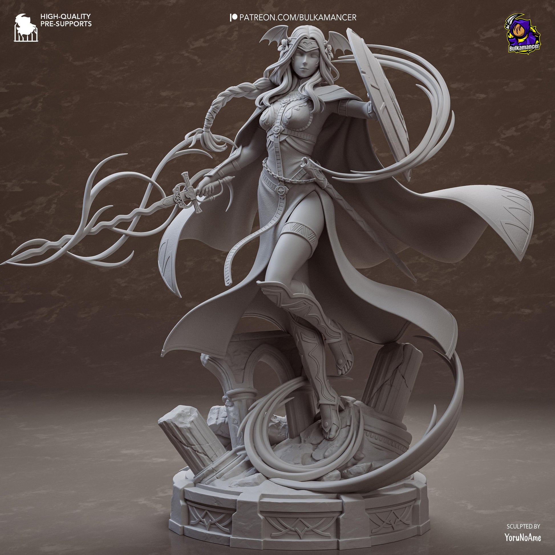 Regal Fantasy Shield Maiden | Resin Garage Kit | Unpainted Figure