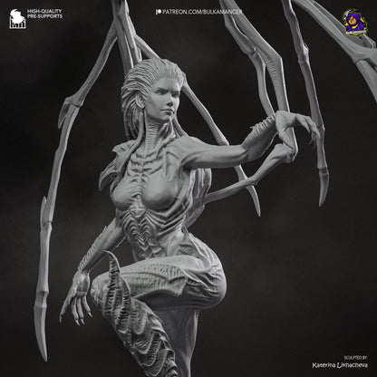 Blade-Winged Swarm Queen | Resin Garage Kit | Sci-Fi | Unpainted Figure