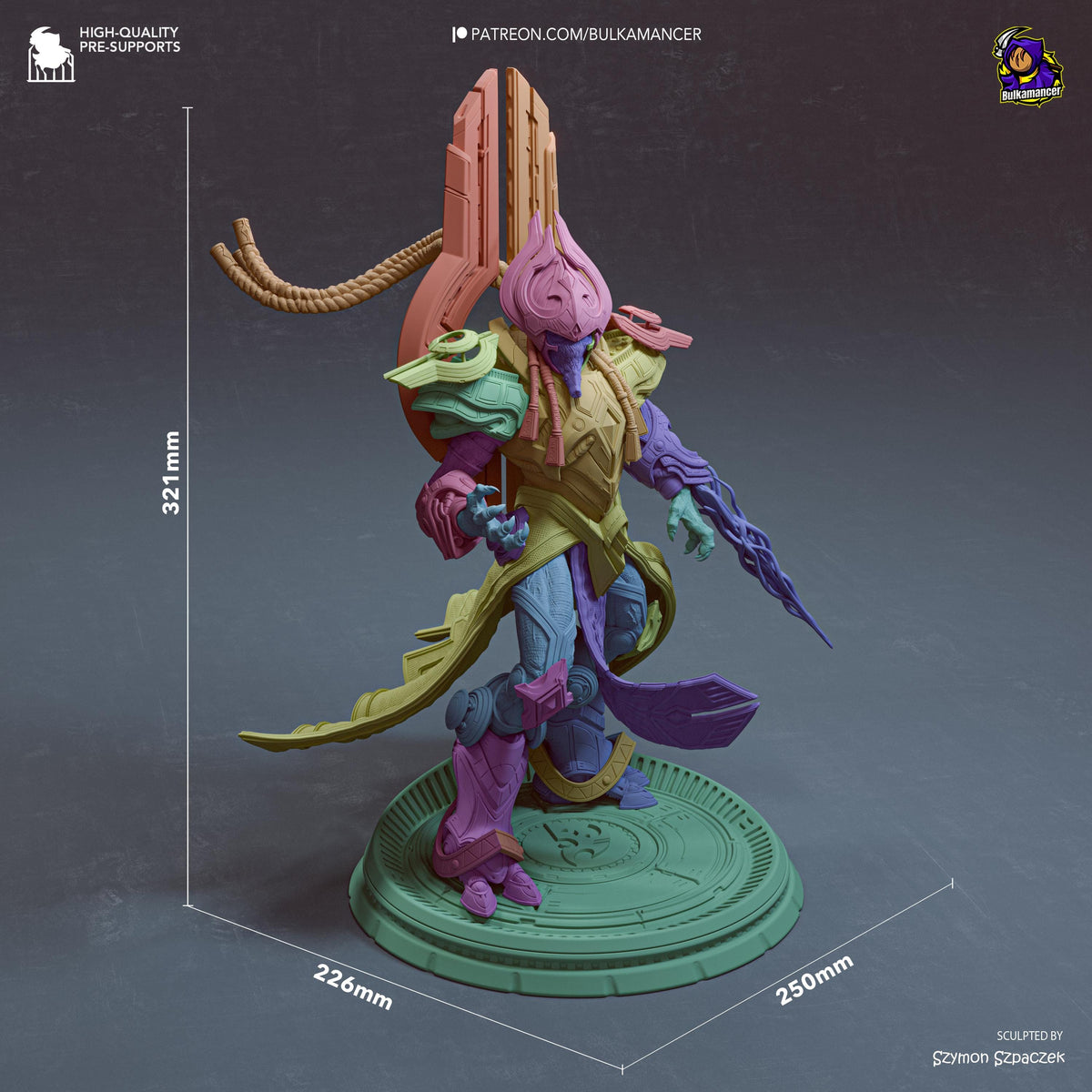 Golden Armored Alien Commander | Resin Garage Kit | Sci-Fi | Unpainted Figure