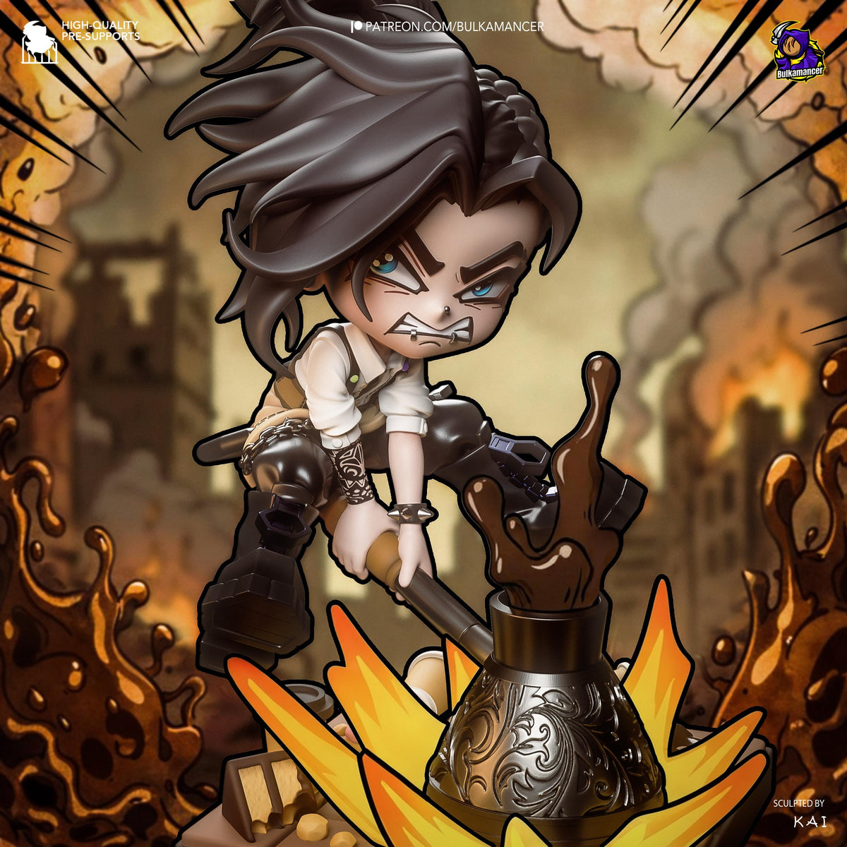 Chibi Mokka Coffee Burst | Unbreadable | Resin Garage Kit | Unpainted Figure