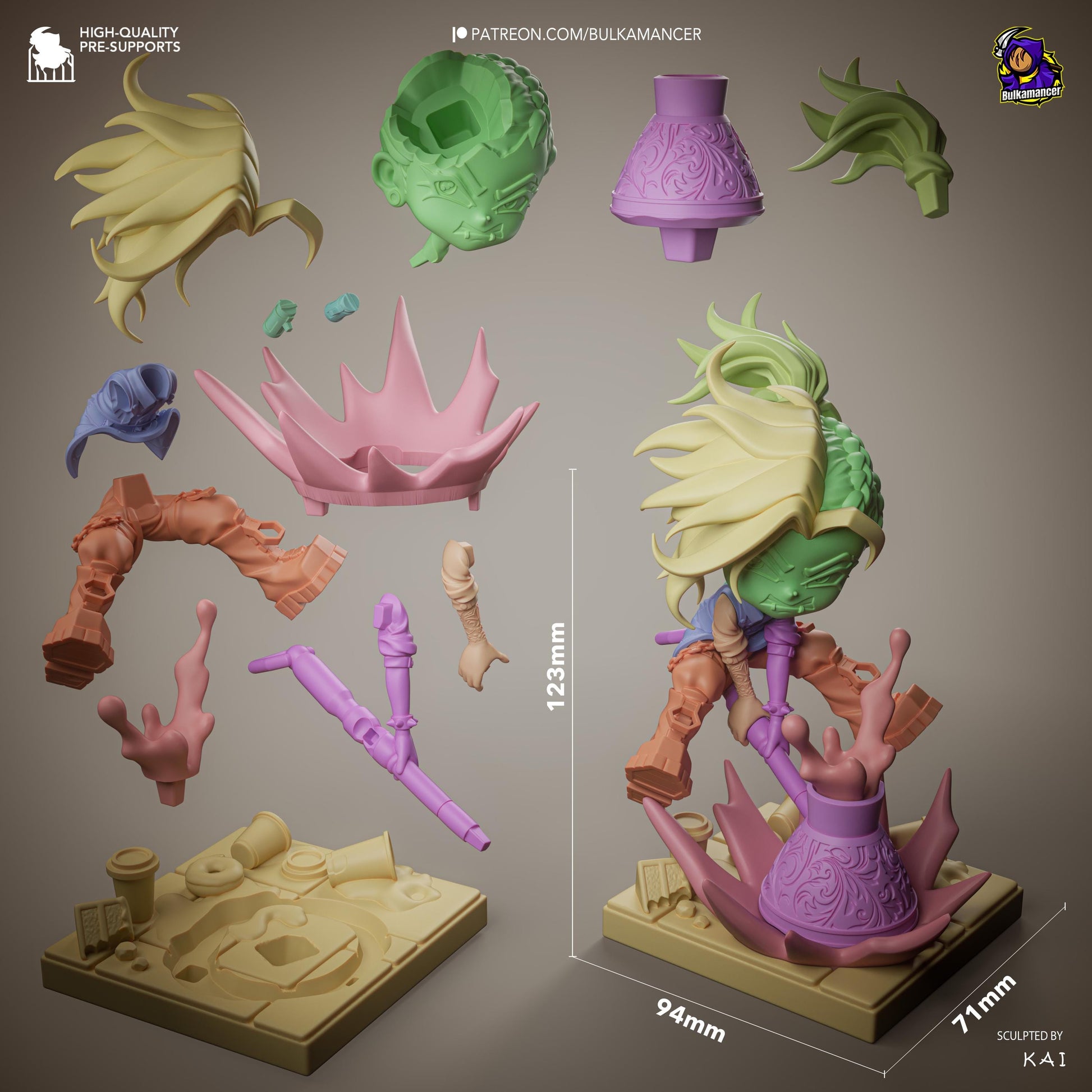 Chibi Mokka Coffee Burst | Unbreadable | Resin Garage Kit | Unpainted Figure