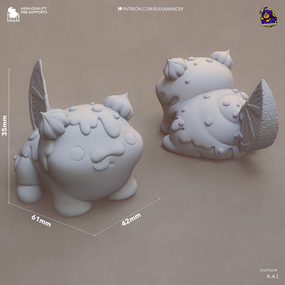 Chibi Puff Dessert Creature | Unbreadable | Resin Garage Kit | Unpainted Figure