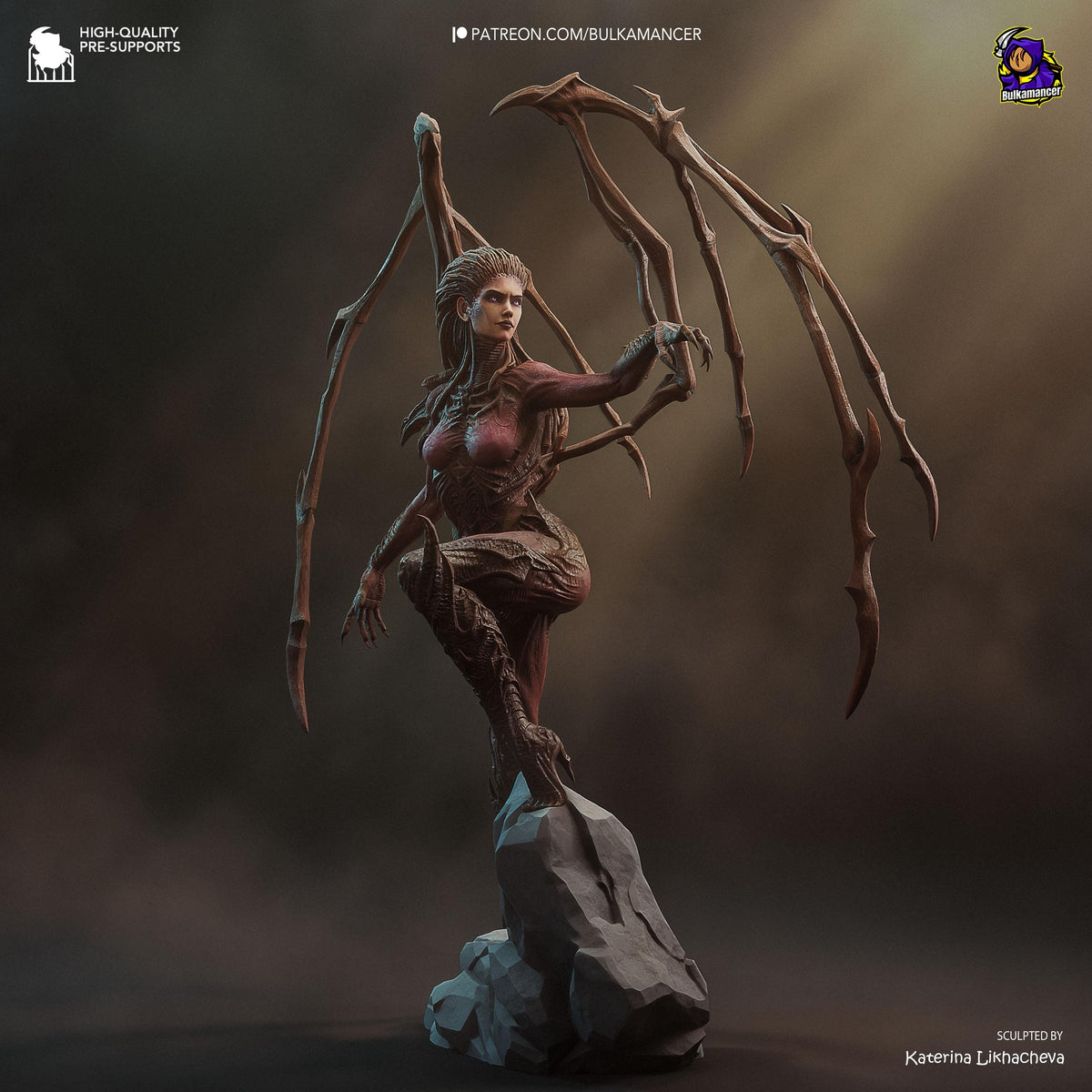 Blade-Winged Swarm Queen | Resin Garage Kit | Sci-Fi | Unpainted Figure