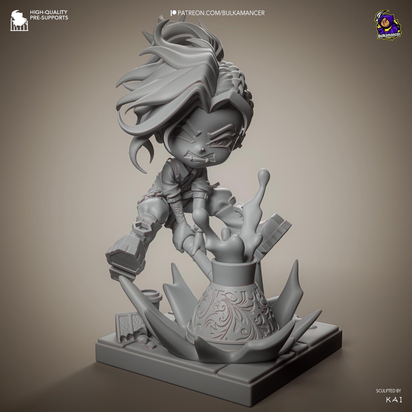 Chibi Mokka Coffee Burst | Unbreadable | Resin Garage Kit | Unpainted Figure