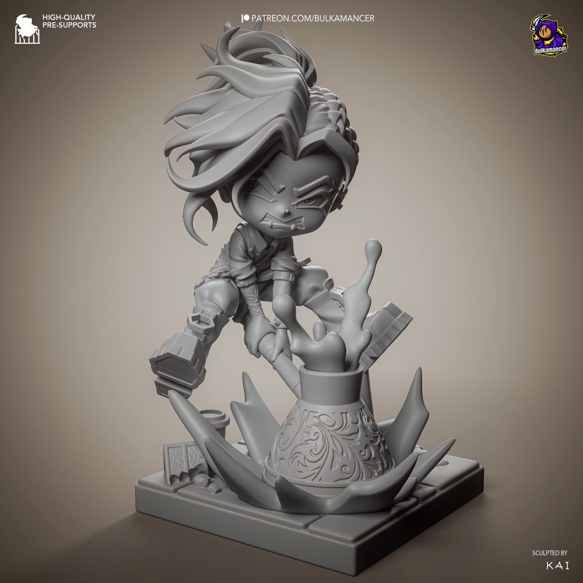 Chibi Mokka Coffee Burst | Unbreadable | Resin Garage Kit | Unpainted Figure