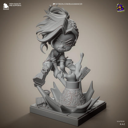 Chibi Mokka Coffee Burst | Unbreadable | Resin Garage Kit | Unpainted Figure