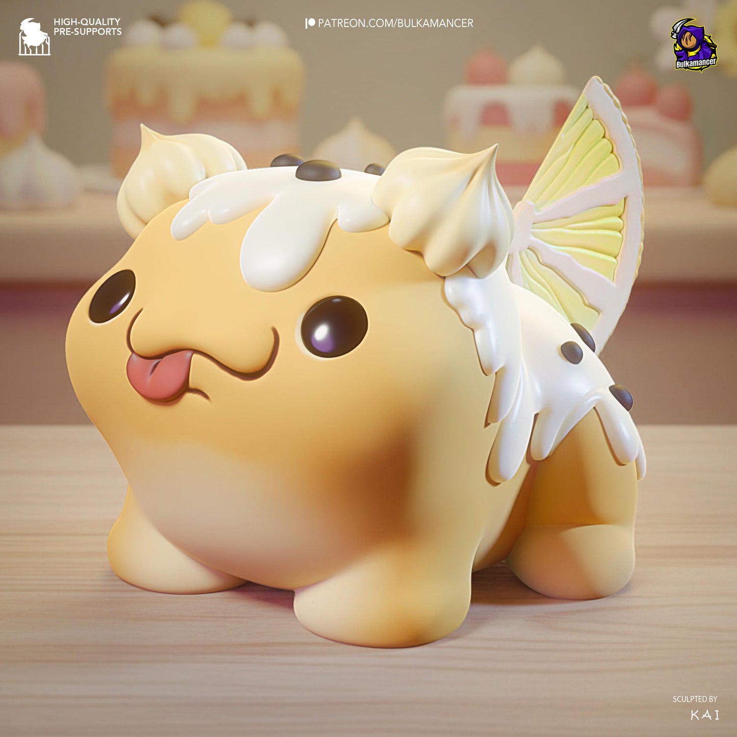 Chibi Puff Dessert Creature | Unbreadable | Resin Garage Kit | Unpainted Figure