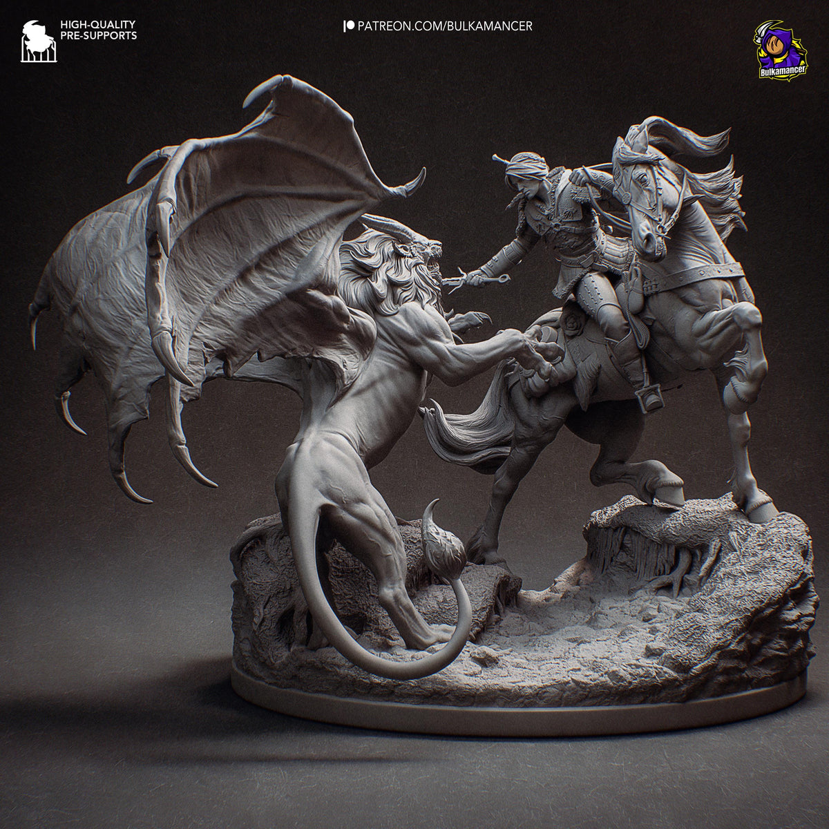 White-Haired Rider vs Winged Beast