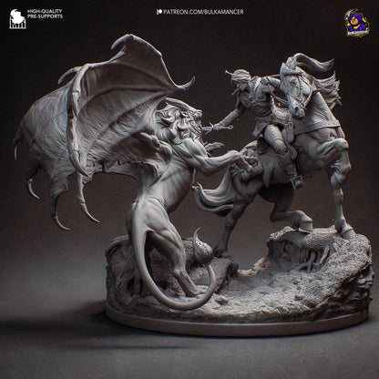 White-Haired Rider vs Winged Beast