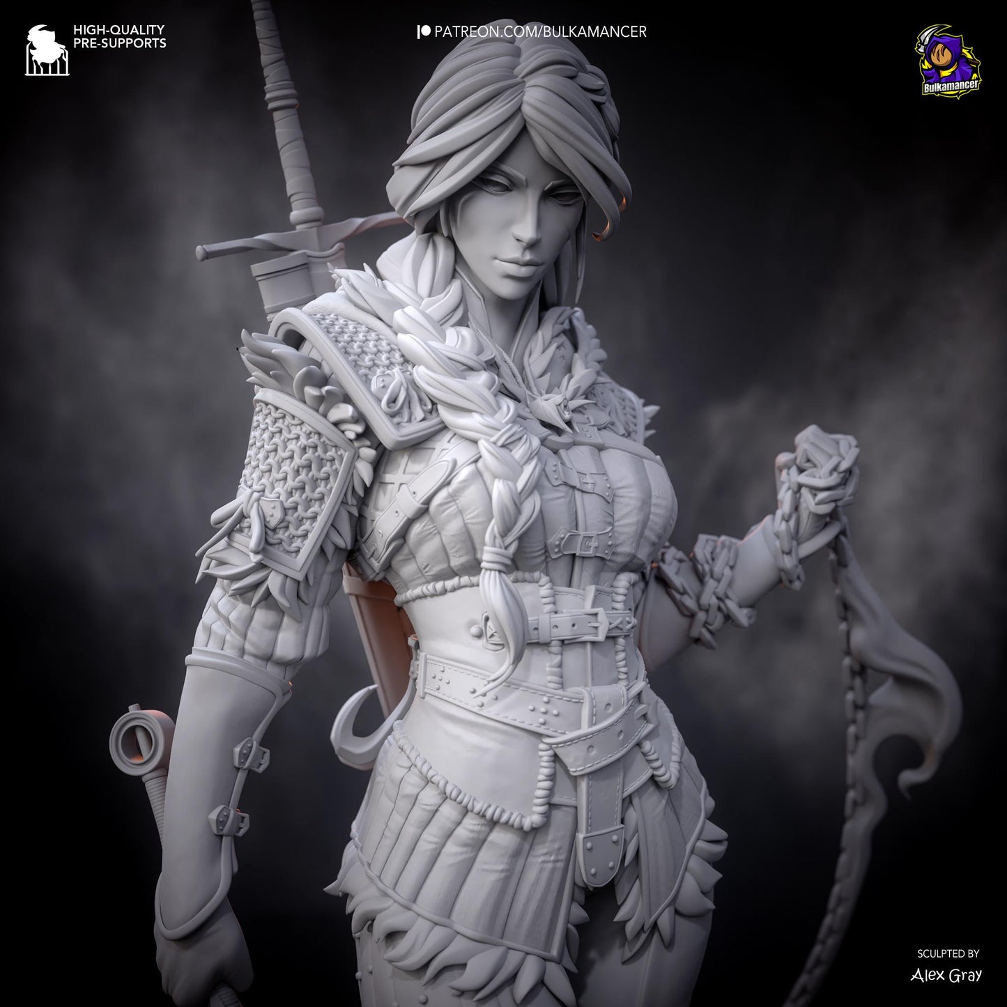 White-Haired Sword Huntress