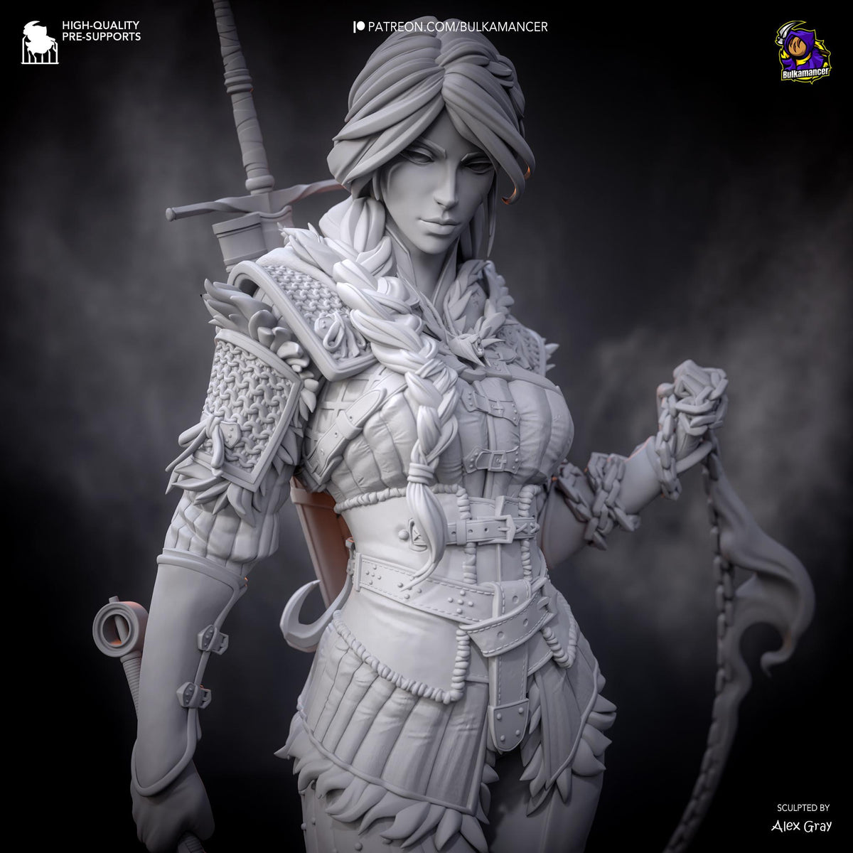 White-Haired Sword Huntress