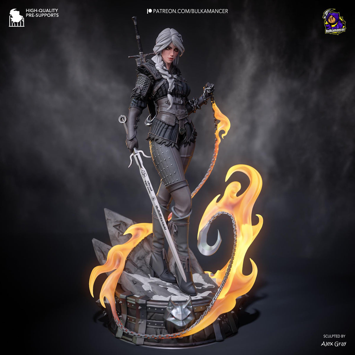 White-Haired Sword Huntress