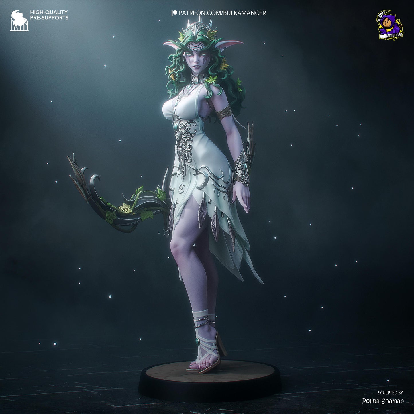 Moon-Crowned Elven Priestess
