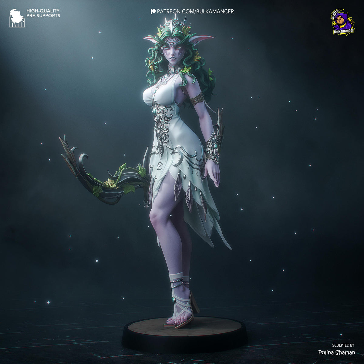 Moon-Crowned Elven Priestess