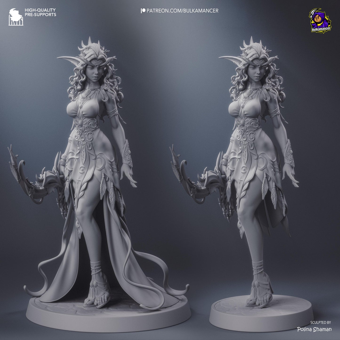 Moon-Crowned Elven Priestess