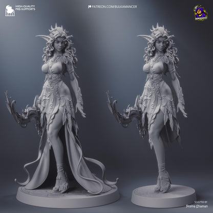 Moon-Crowned Elven Priestess