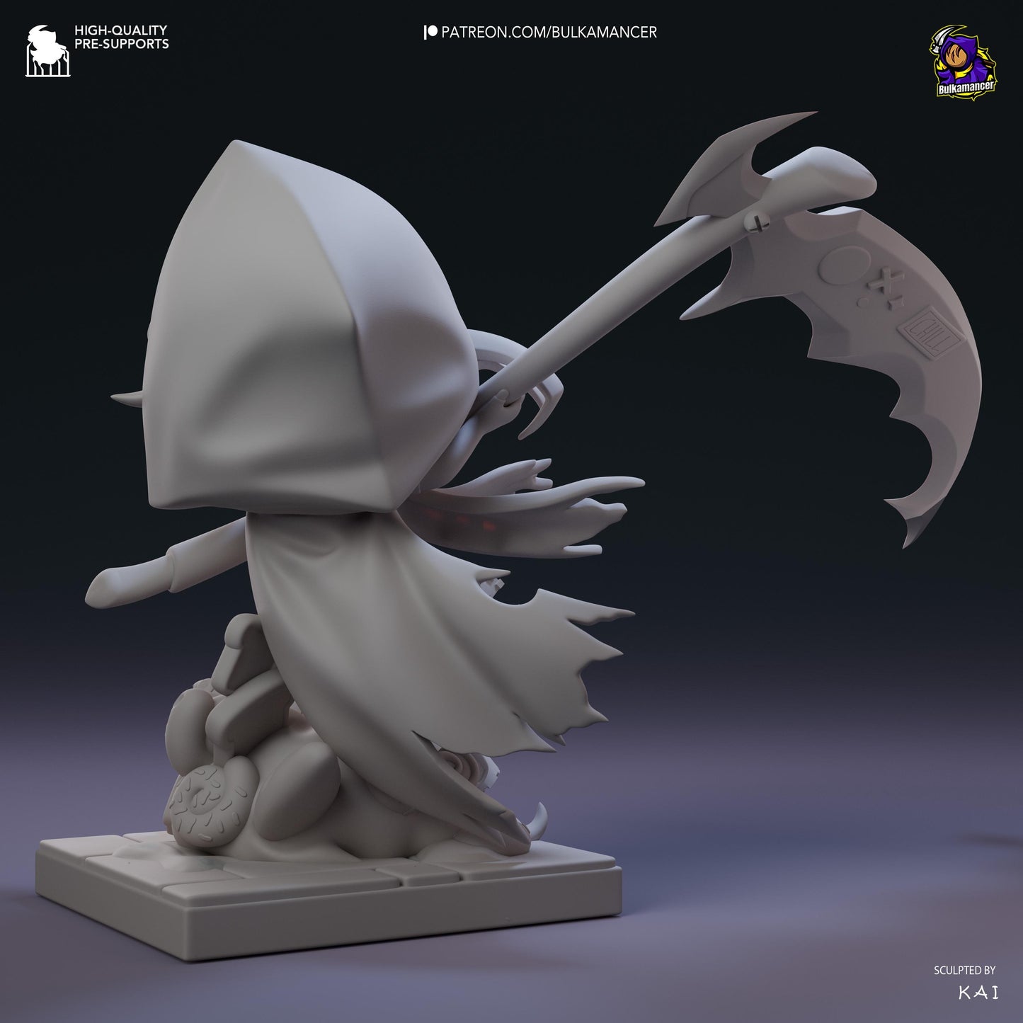 Chibi Bulka Grim Reaper | Unbreadable | Resin Garage Kit | Unpainted Figure