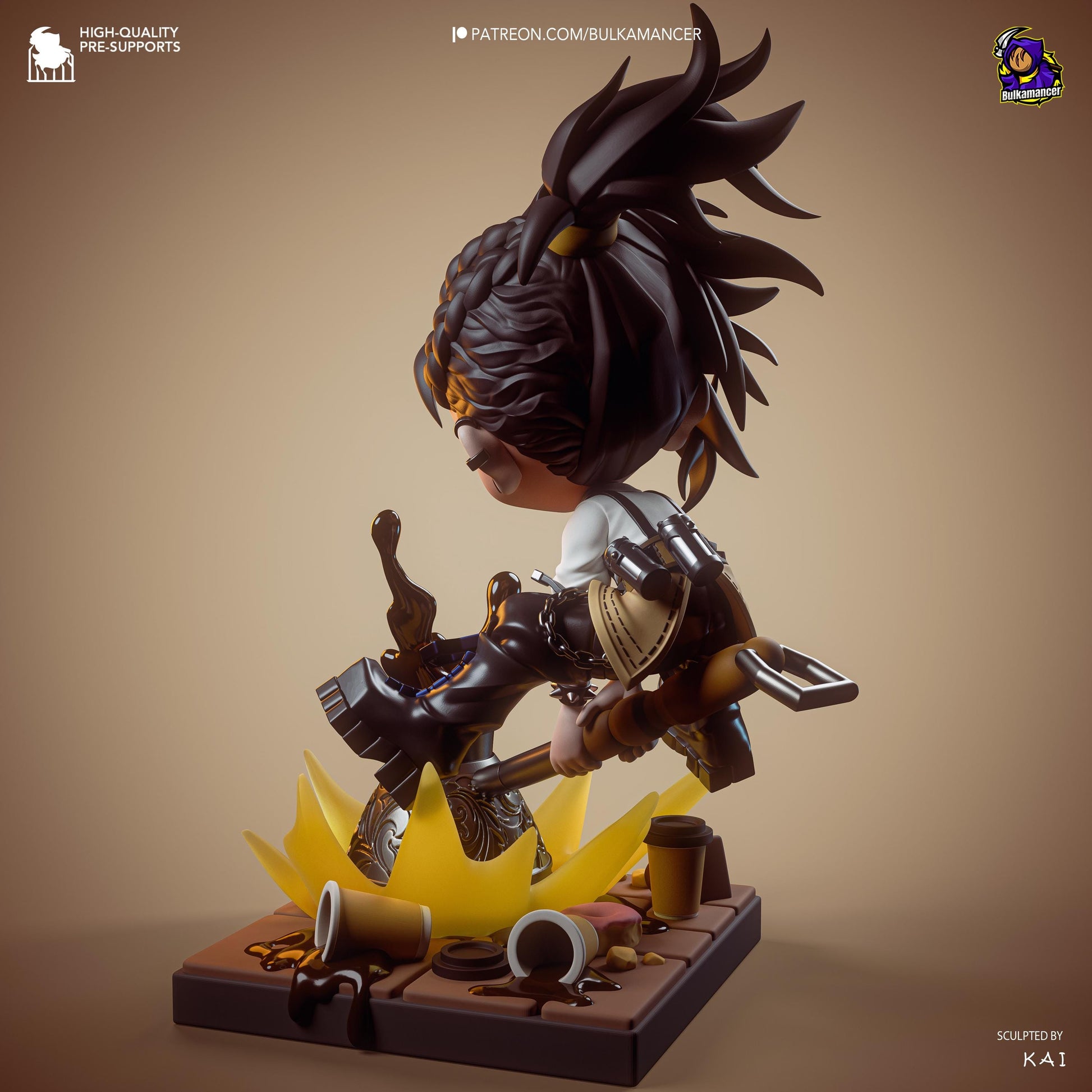 Chibi Mokka Coffee Burst | Unbreadable | Resin Garage Kit | Unpainted Figure