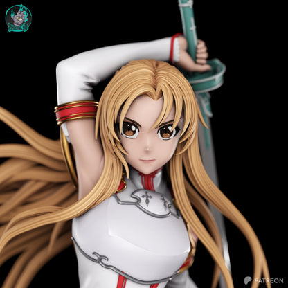 White-Clad Anime Swordswoman