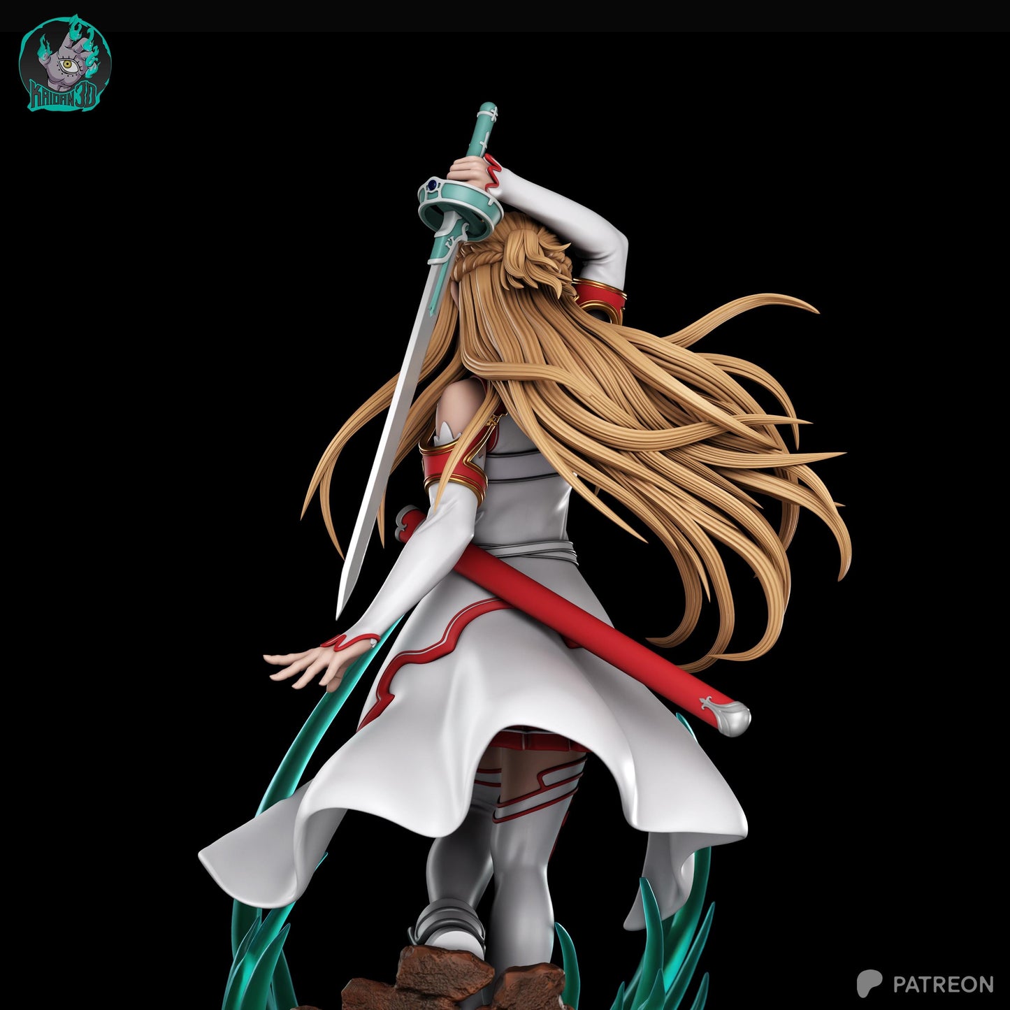 White-Clad Anime Swordswoman