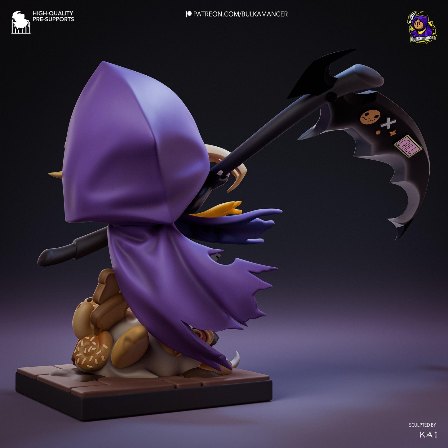 Chibi Bulka Grim Reaper | Unbreadable | Resin Garage Kit | Unpainted Figure
