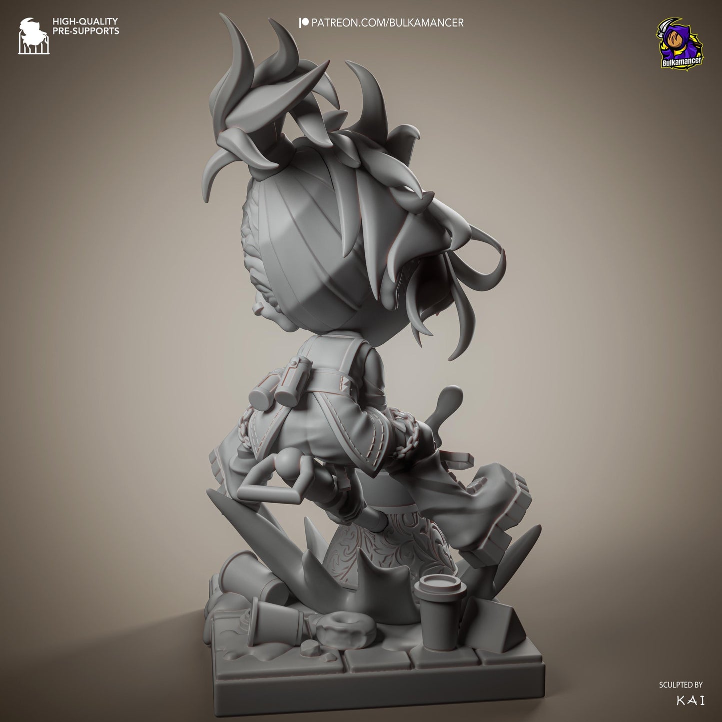 Chibi Mokka Coffee Burst | Unbreadable | Resin Garage Kit | Unpainted Figure