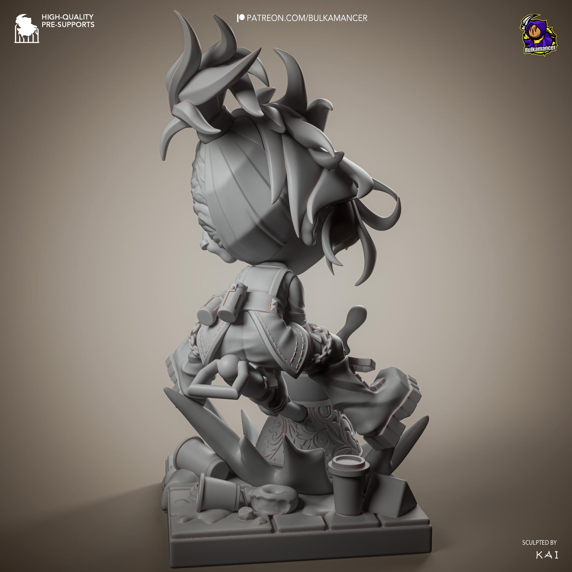 Chibi Mokka Coffee Burst | Unbreadable | Resin Garage Kit | Unpainted Figure