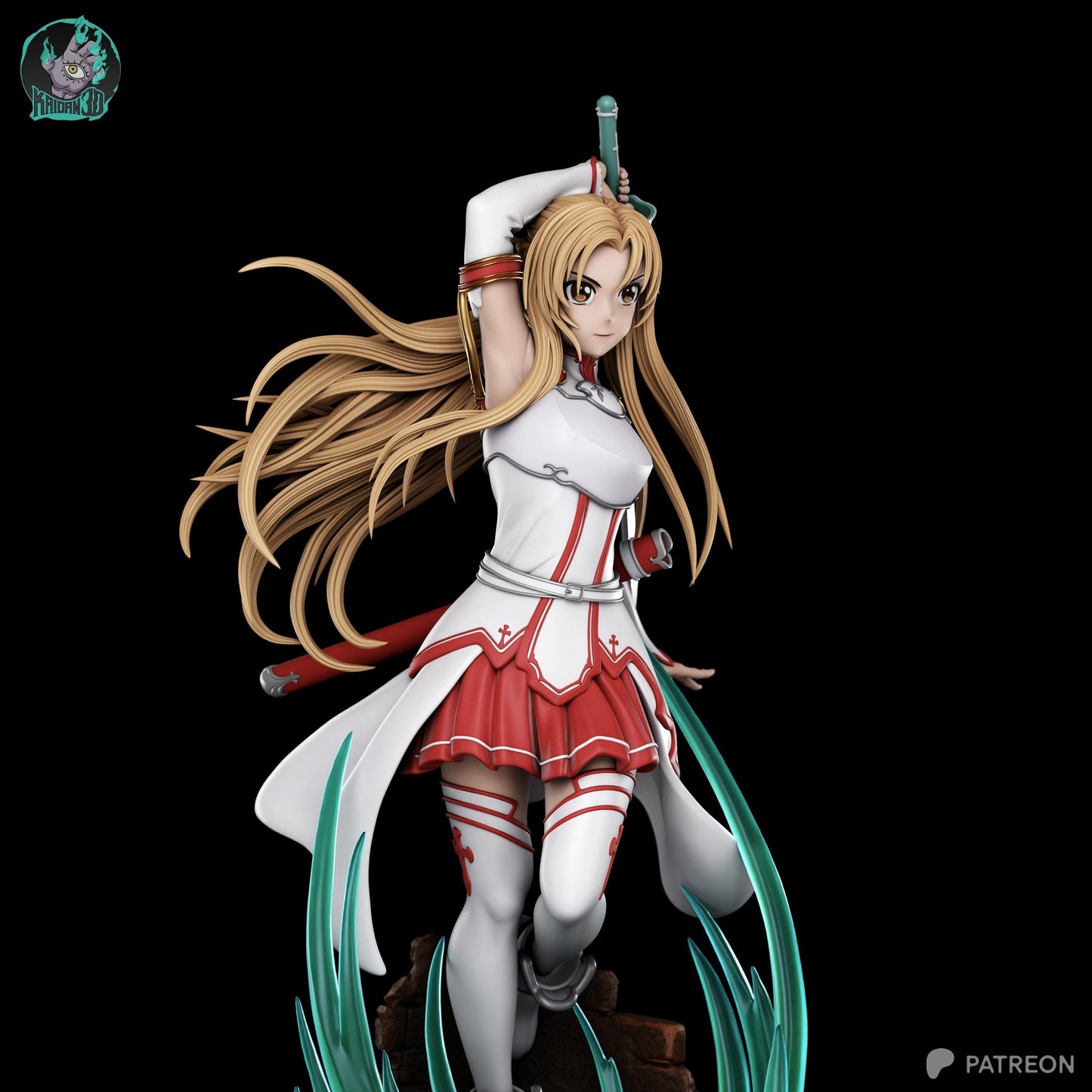 White-Clad Anime Swordswoman