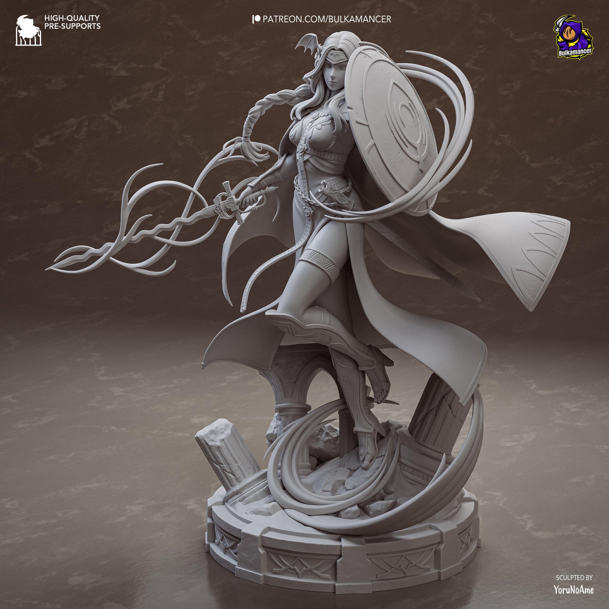 Regal Fantasy Shield Maiden | Resin Garage Kit | Unpainted Figure