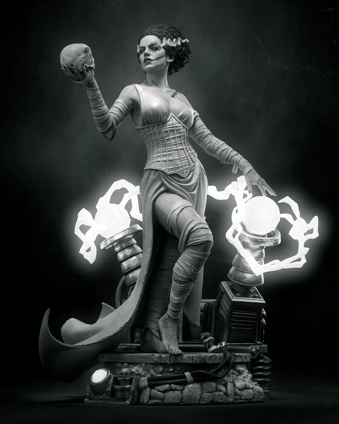 Reanimated Gothic Lab Bride | Resin Garage Kit | Unpainted Figure