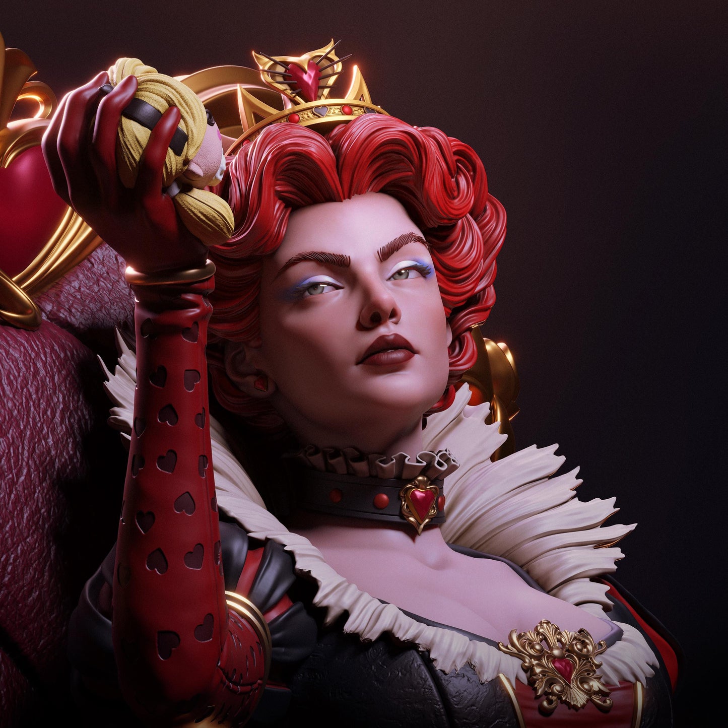Queen of Hearts | Alice in Wonderland | Resin Garage Kit | Unpainted Figure