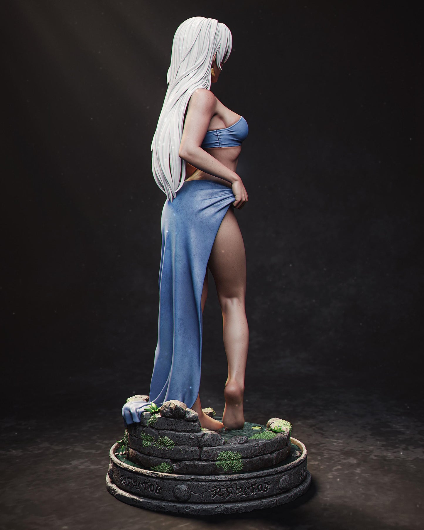 White-Haired Water Temple Princess | Resin Garage Kit | Unpainted Figure
