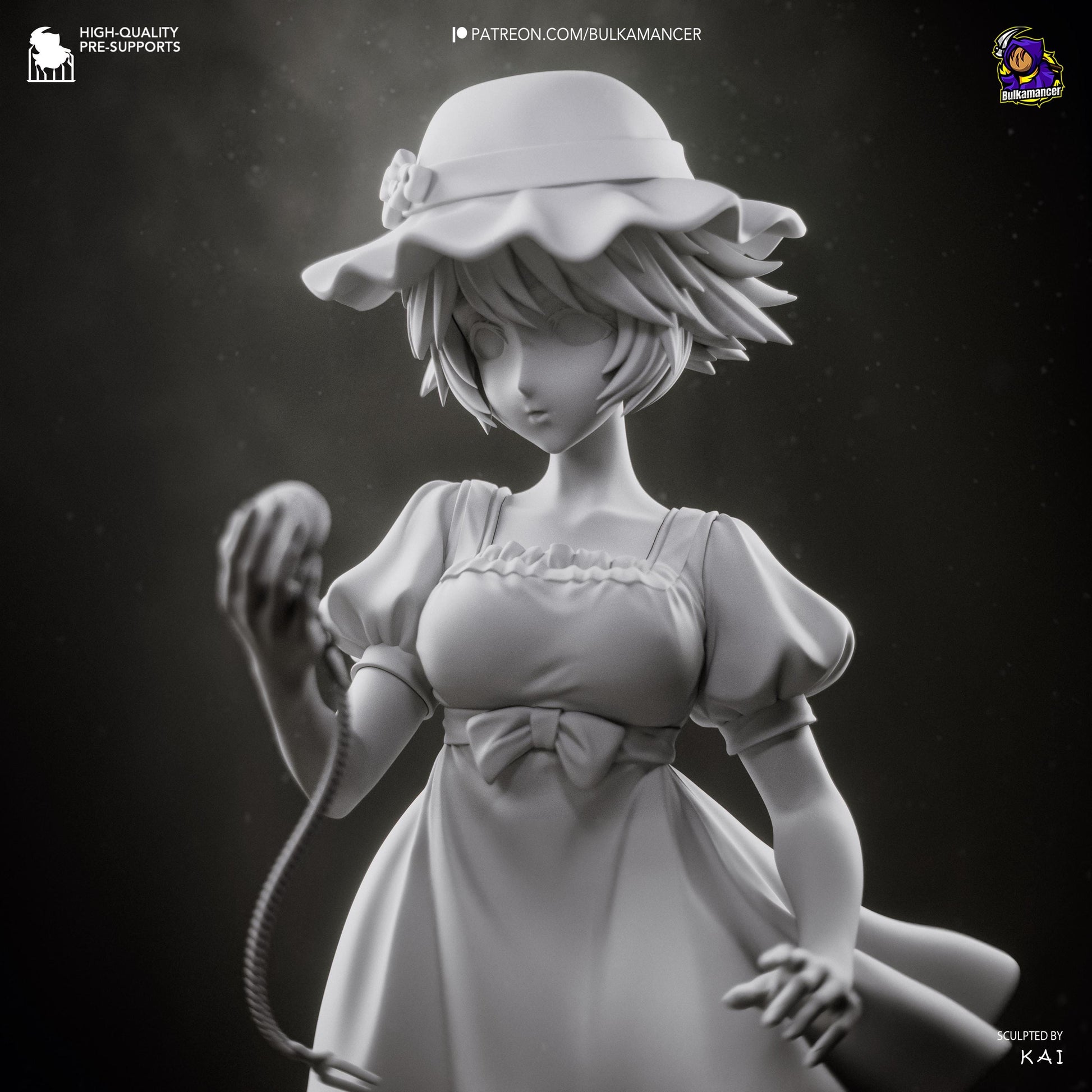 Blue-Dressed Pocket-Watch Dreamer | Resin Garage Kit | Unpainted Figure