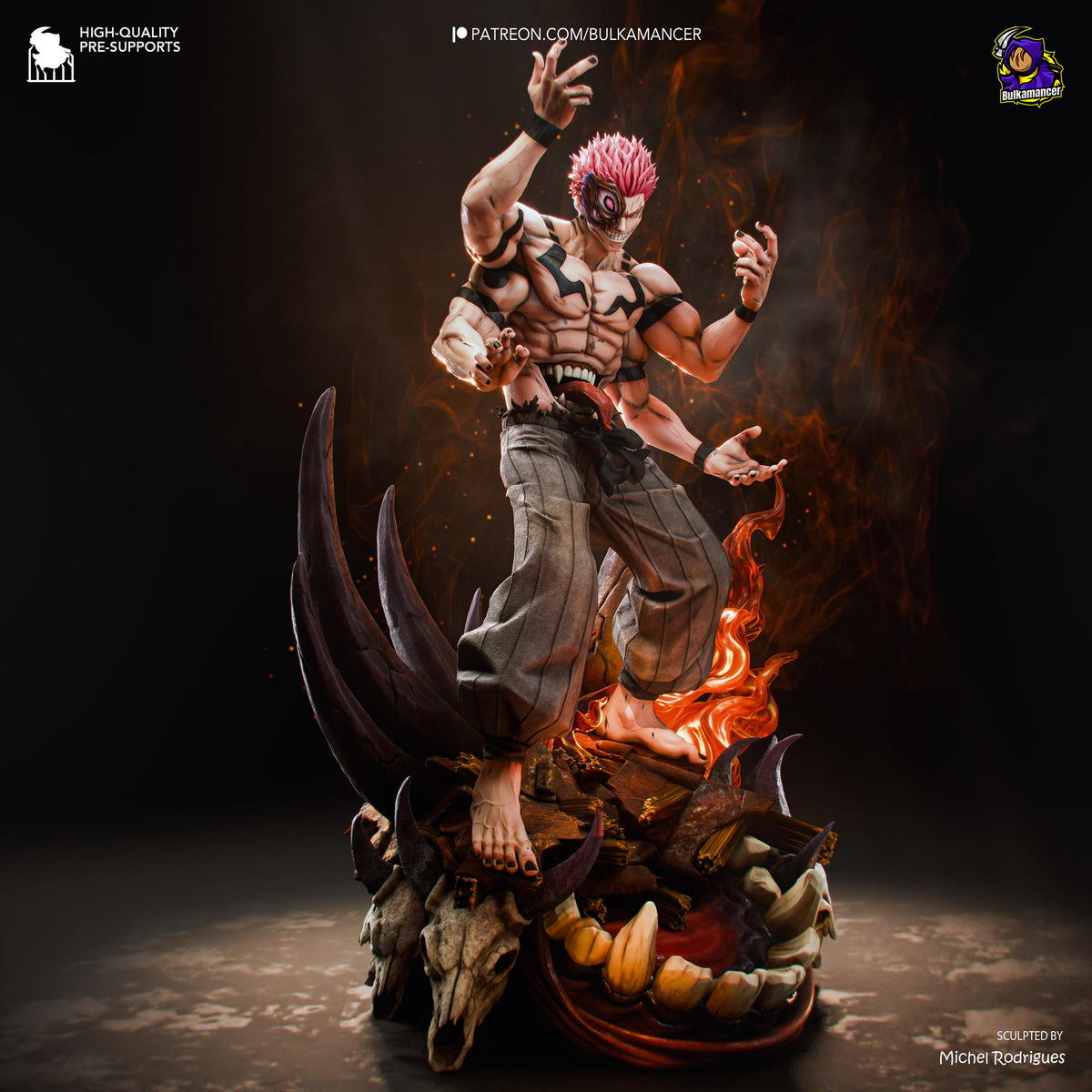 Four-Armed Infernal Warlord | Resin Garage Kit | Unpainted Figure