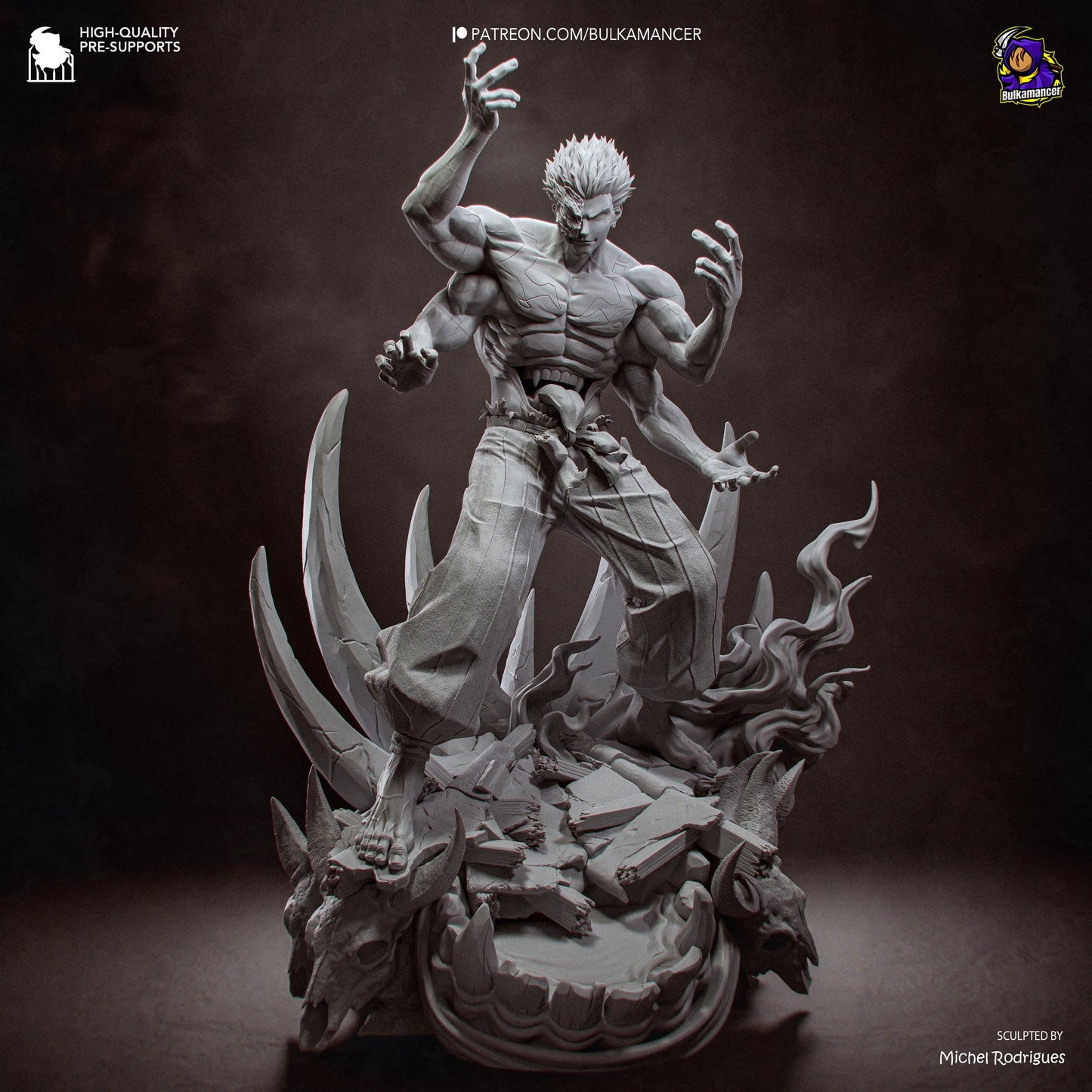 Four-Armed Infernal Warlord | Resin Garage Kit | Unpainted Figure