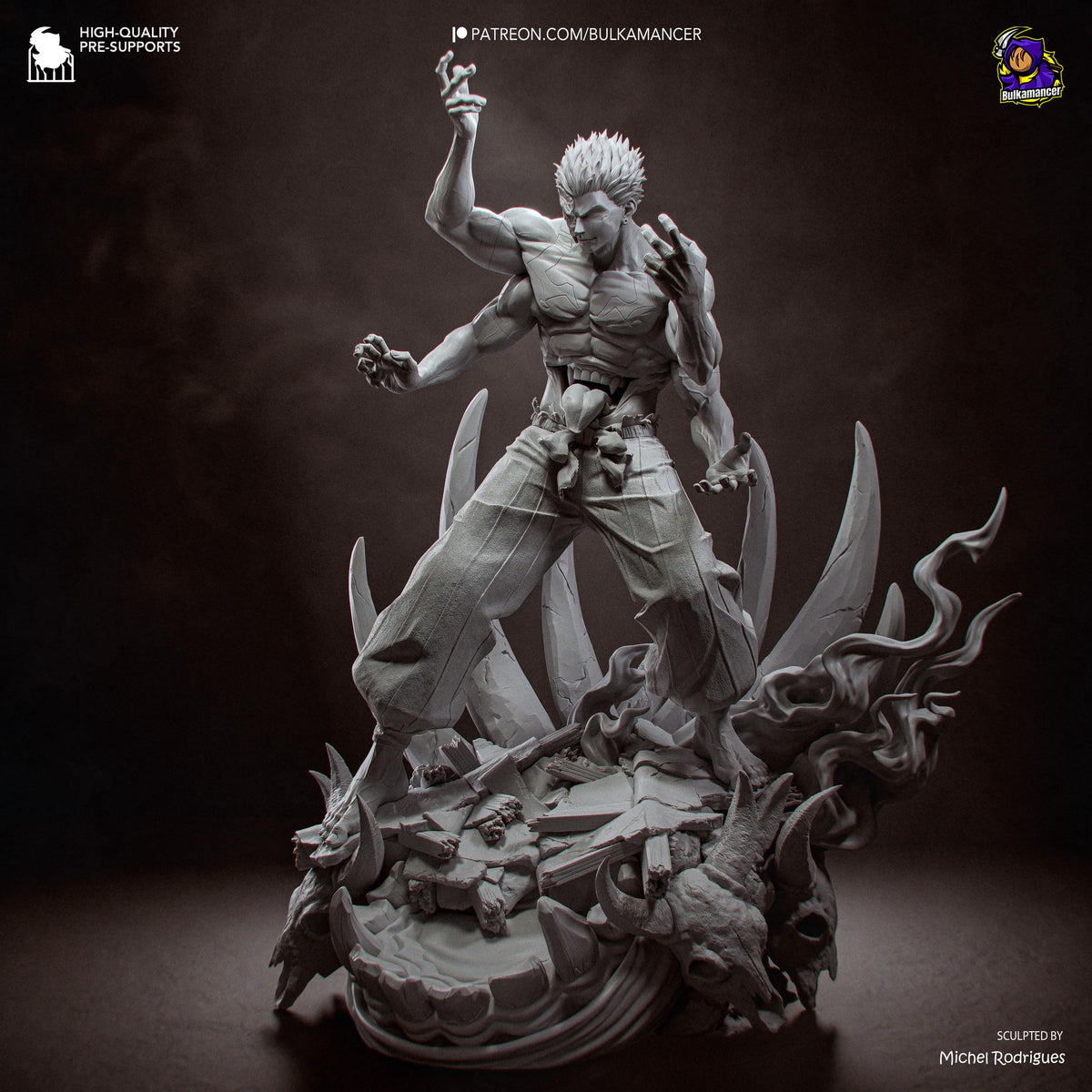 Four-Armed Infernal Warlord | Resin Garage Kit | Unpainted Figure