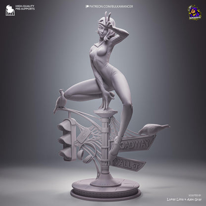 Blonde Street-Sign Acrobat Heroine | Resin Garage Kit | Unpainted Figure