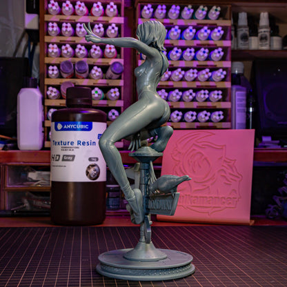Blonde Street-Sign Acrobat Heroine | Resin Garage Kit | Unpainted Figure