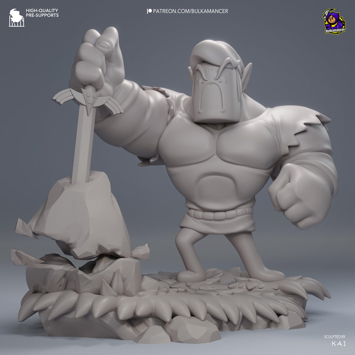 Square-Jawed Forest Strongman | Resin Garage Kit | Unpainted Figure