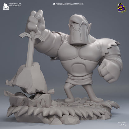 Square-Jawed Forest Strongman | Resin Garage Kit | Unpainted Figure
