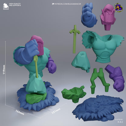 Square-Jawed Forest Strongman | Resin Garage Kit | Unpainted Figure