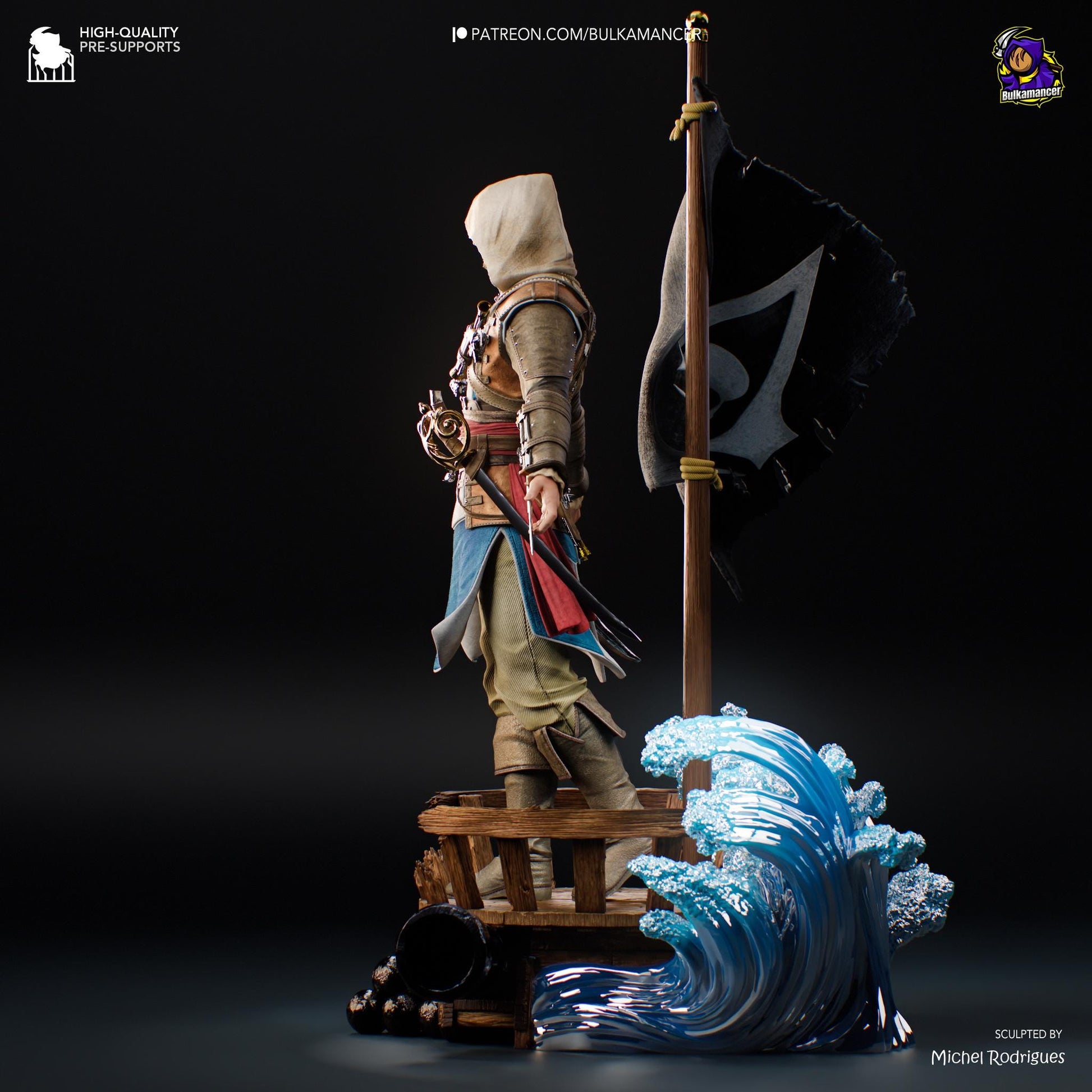 Hooded Pirate Blade Raider | Resin Garage Kit | Unpainted Figure